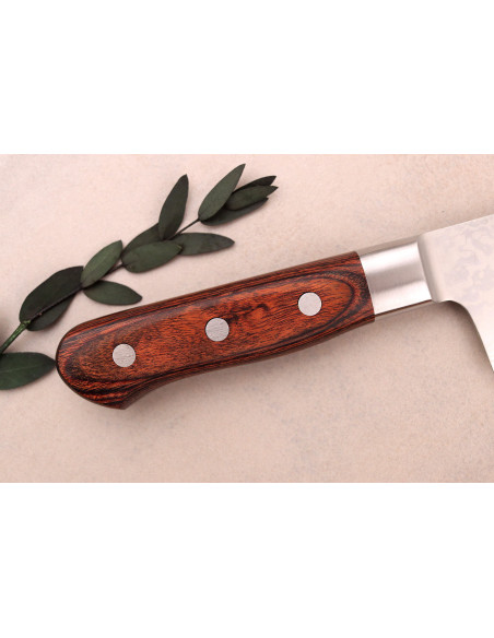 Faca de chef japonesa de 20cm MAC Damascus 45 camadas 60º aniversário - Edição limitada
