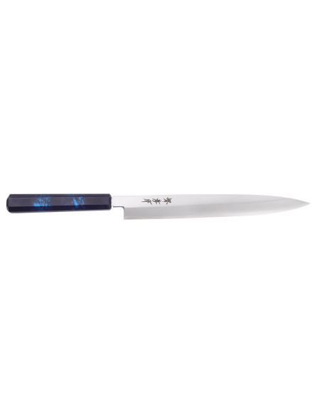 Sakai Takayuki Nanairo 27cm Cuchillo japonés yanagiba Mango de resina lacado en azul