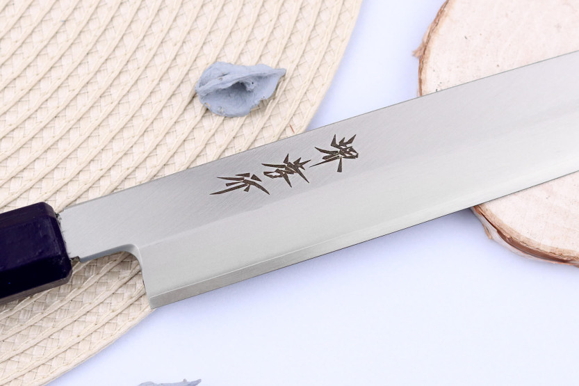 Sakai Takayuki Nanairo 27 cm Coltello giapponese yanagiba Manico in resina laccata blu