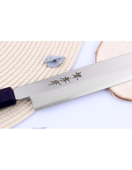 Sakai Takayuki Nanairo 27 cm japansk yanagibakniv Blåt lakeret resinhåndtag