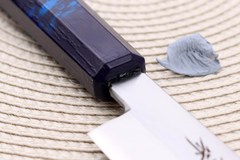 Sakai Takayuki Nanairo 27 cm Coltello giapponese yanagiba Manico in resina laccata blu