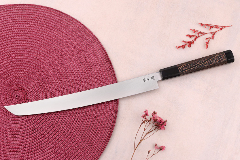 Sakai Takayuki Zangetsu 30cm sakimaru japanilainen käsintehty veitsi