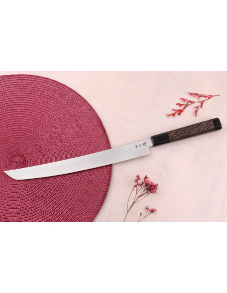 Faca Sakai Takayuki Zangetsu 30cm sakimaru japonesa feita à mão