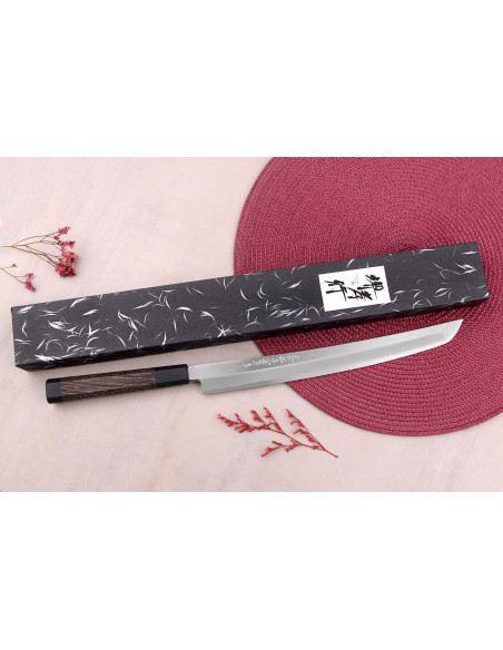 Sakai Takayuki Zangetsu 30cm sakimaru coltello giapponese fatto a mano