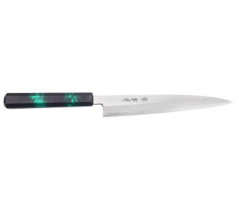 Sakai Takayuki Nanairo 21 cm Coltello giapponese yanagiba Manico in resina laccata verde