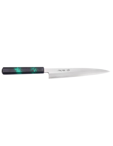 Sakai Takayuki Nanairo 21 cm japansk yanagibakniv Grønt lakkert harpiksskaft