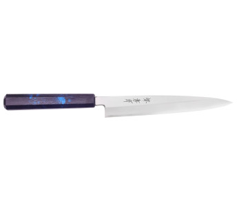 Sakai Takayuki Nanairo 21cm japansk yanagibakniv Blått lackerat hartshandtag