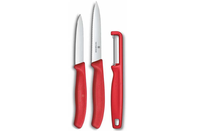 Set 2 Messer + 1 Schäler Victorinox SwissClassic rot
