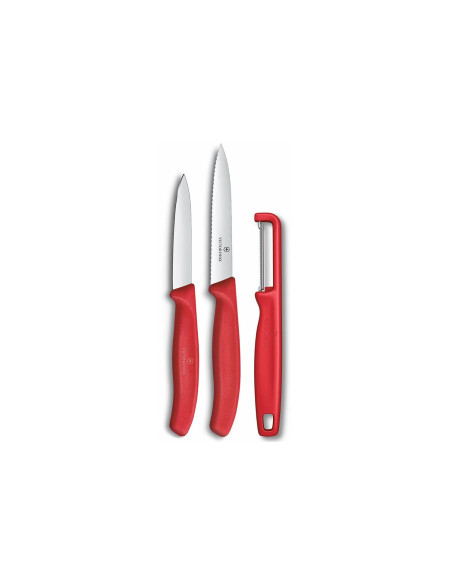 Set 2 Messer + 1 Schäler Victorinox SwissClassic rot
