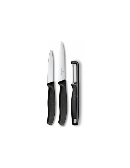 Set van 2 Victorinox SwissClassic messen + 1 dunschiller zwart