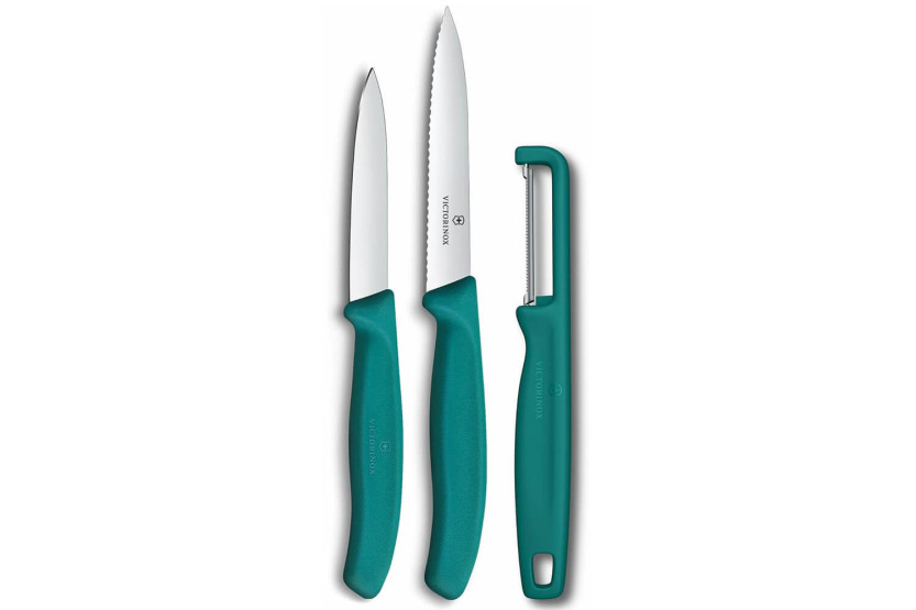 Set van 2 Victorinox SwissClassic messen + 1 groen schilmesje