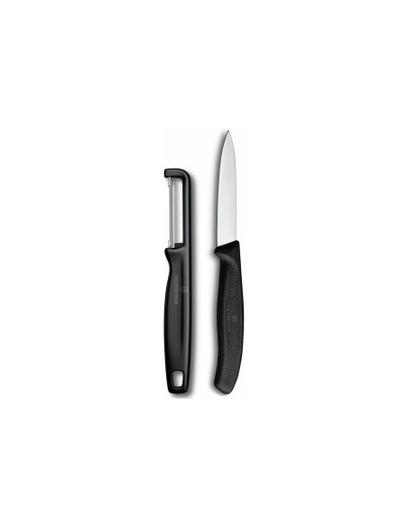 Set 1 coltello Victorinox SwissClassic + 1 pelapatate nero
