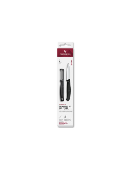 Set 1 coltello Victorinox SwissClassic + 1 pelapatate nero