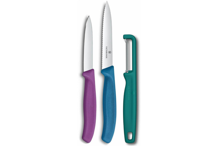 Set van 2 Victorinox SwissClassic messen + 1 dunschiller, assorti