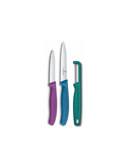 Set of 2 Victorinox SwissClassic knives + 1 peeler, assorted