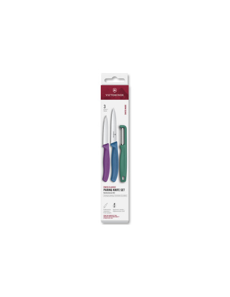 Set med 2 Victorinox SwissClassic-knivar + 1 skalare, assorterade