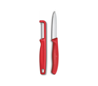 Victorinox SwissClassic 1 kniv + 1 skalare set röd