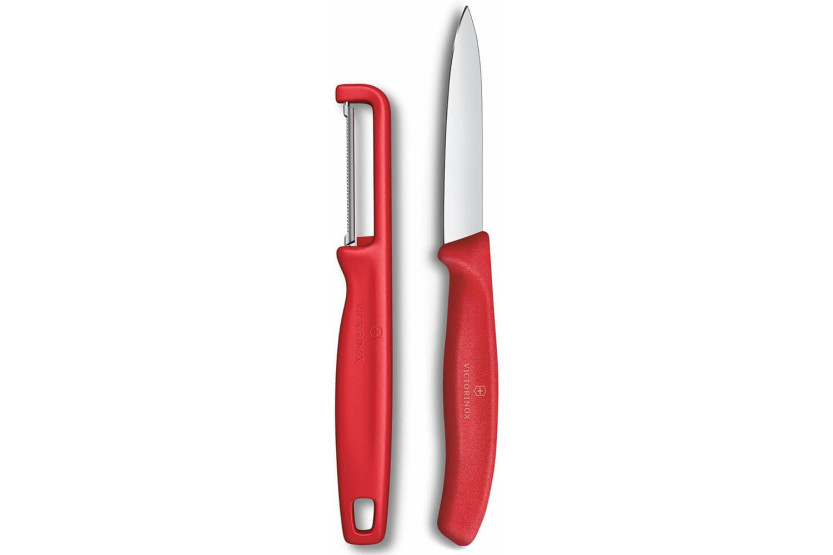 Victorinox SwissClassic 1 coltello + 1 pelapatate rosso