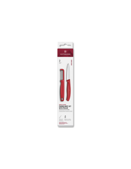 Victorinox SwissClassic 1 kniv + 1 skræller sæt rød