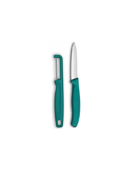 Sett 1 Victorinox SwissClassic-kniv + 1 skreller grønn