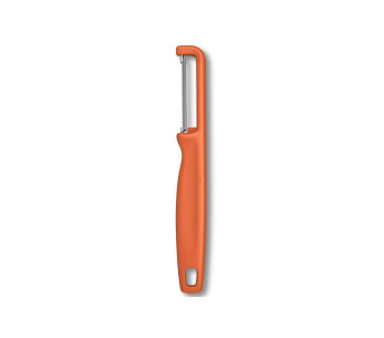 Victorinox Iota skreller med takket blad og oransje håndtak