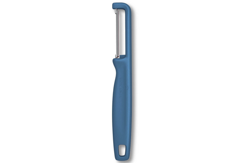Pelapomodoro Victorinox Iota con lama seghettata e impugnatura blu
