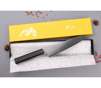 20cm VG10 Yuzo Kurogane Damasco cuchillo de chef japonés 2