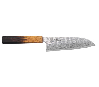16,5cm Faca Wusaki Nawame AUS10 damas santoku, japonesa, feita à mão