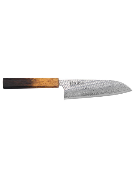 16,5cm Wusaki Nawame AUS10 damas santoku kniv, japansk, håndlaget