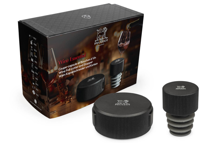 Peugeot Wine Essential Geschenkset Kapselschneider und Weinstöpsel