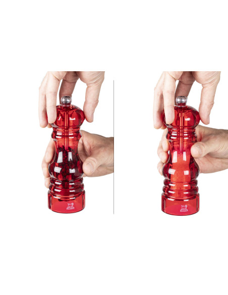Confezione regalo 2 mulini Peugeot Podium in acrilico rosso 18cm
