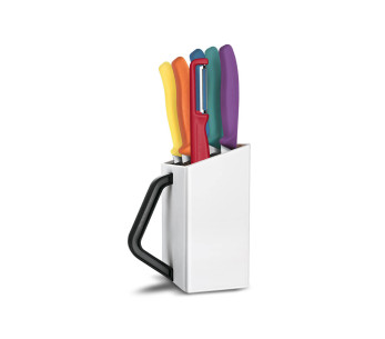 Victorinox SwissClassic bloco de 6 peças sortido 5 facas + 1 descascador