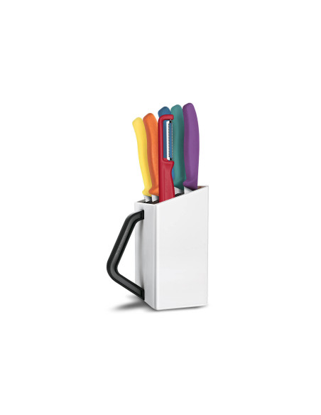 Victorinox SwissClassic 6-delt blokk med 5 kniver + 1 skreller