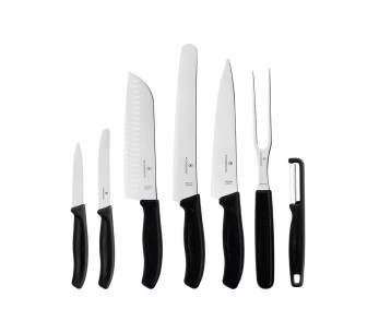 Conjunto de 7 peças Victorinox SwissClassic 5 facas + 1 garfo de carne + 1 descascador