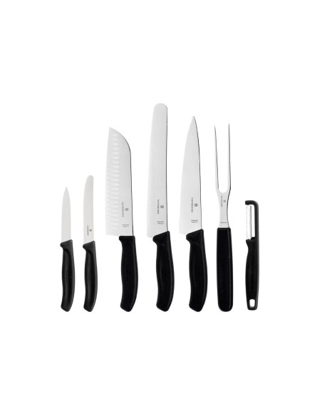 Victorinox SwissClassic 7-delt sæt 5 knive + 1 kødgaffel + 1 skræller
