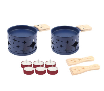 Cookut Lumi kynttilä raclette setti 2 siniselle lehdelle - Älä lupaa kuuta! 2