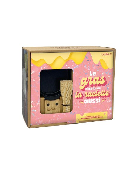 Cookut Lumi set raclette vela para 2 origami negro - Le gras c'est la vie