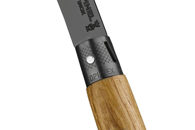 Opinel Neo6 coltello 7cm lama Opiflex® rivestimento nero manico in rovere