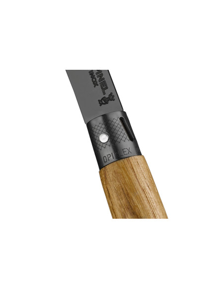 Opinel Neo6 coltello 7cm lama Opiflex® rivestimento nero manico in rovere