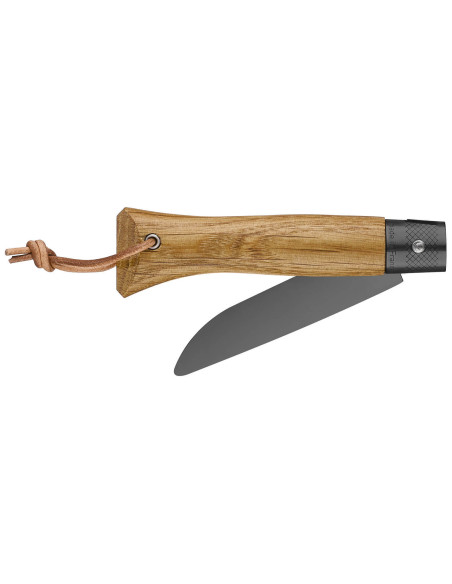 Opinel Neo6 knife 7cm Opiflex® blade black coating oak handle