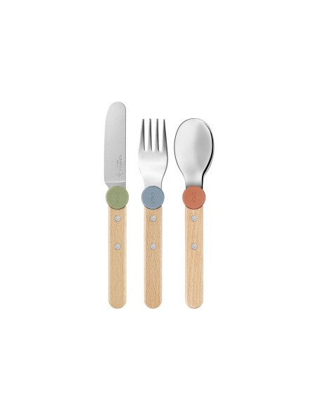 Kinderbesteckset Opinel Le Petit Gourmet panaschiert