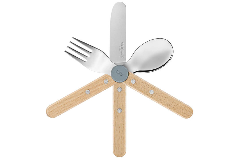 Juego de cubiertos infantiles Opinel Le Petit Gourmet en colores mezclados