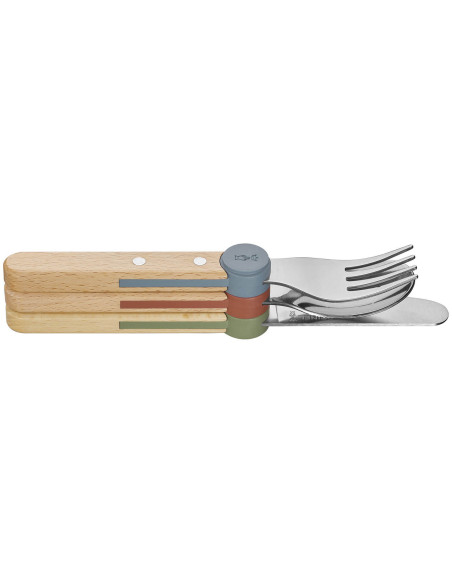 Set di posate per bambini Opinel Le Petit Gourmet in colori misti
