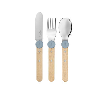 Opinel Le Petit Gourmet kinderbestekset in regenblauw 2