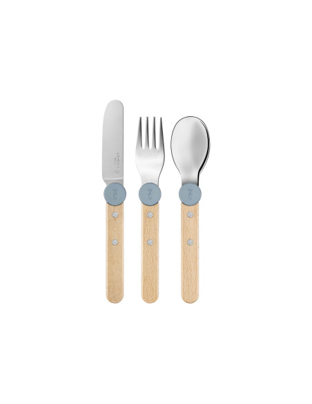 Opinel Le Petit Gourmet barnebestikk i regnblått