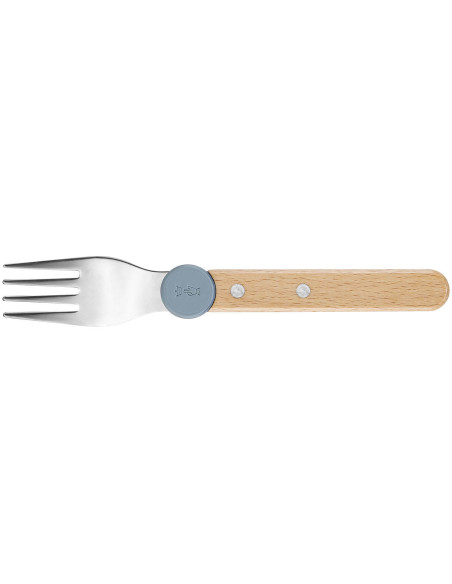 Conjunto de talheres para crianças Opinel Le Petit Gourmet em azul chuva