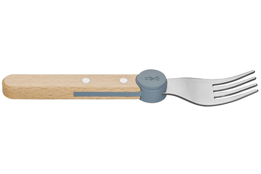 Conjunto de talheres para crianças Opinel Le Petit Gourmet em azul chuva