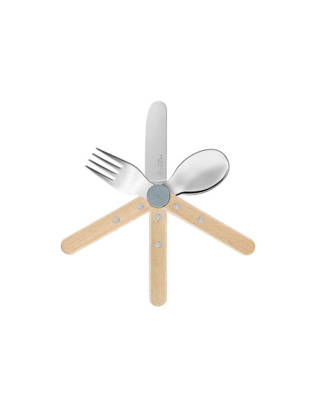 Opinel Le Petit Gourmet barnbestickset i regnblått