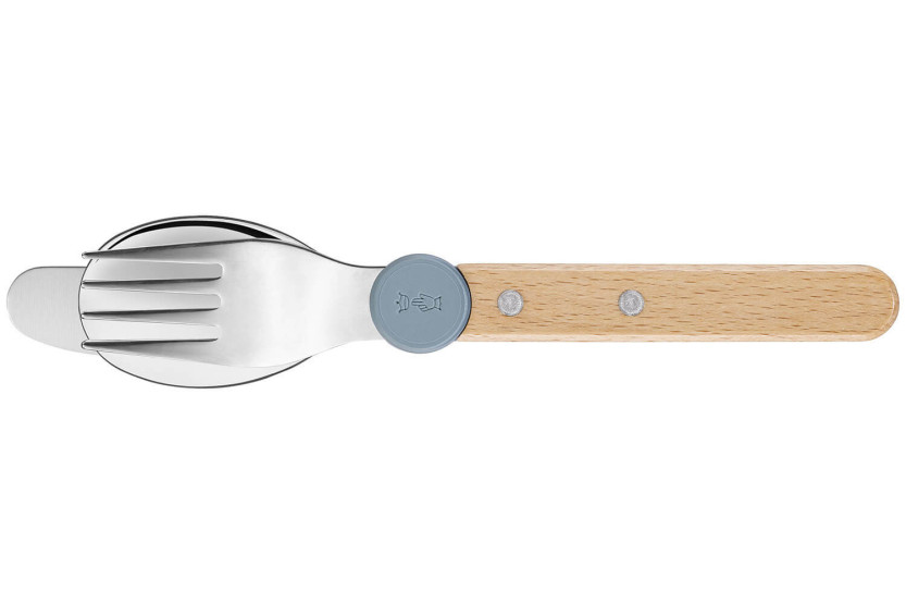 Opinel Le Petit Gourmet kinderbestekset in regenblauw