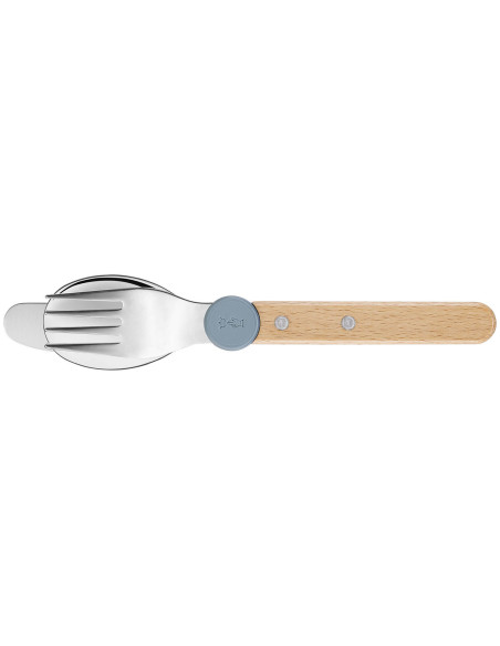 Opinel Le Petit Gourmet children's cutlery set in rainbow blue
